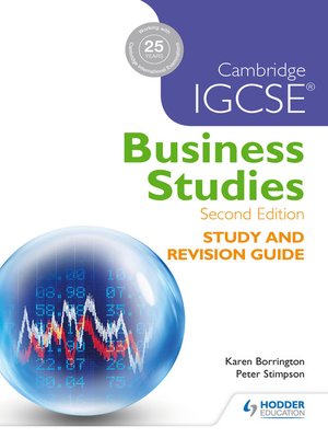 cover image of Cambridge IGCSE Business Studies Study and Revision Guide